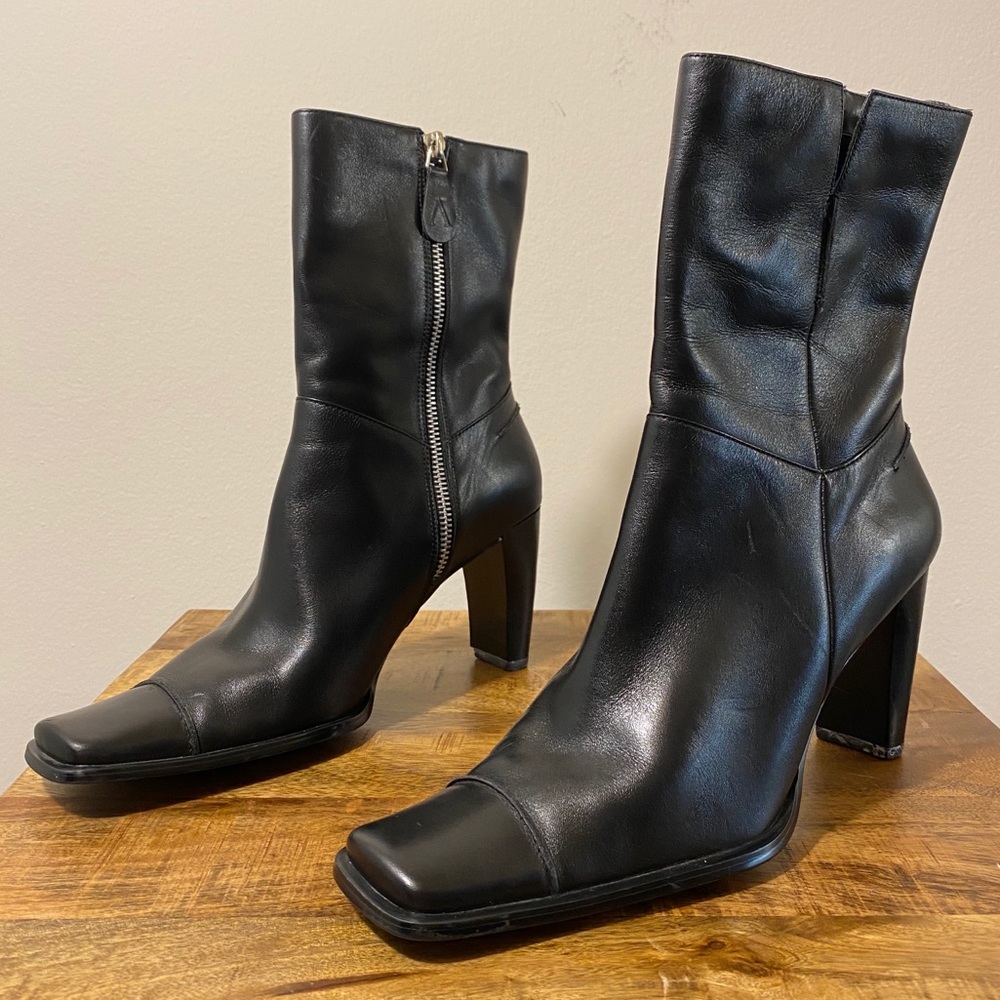 Square Toe Ankle Boots by Anne Klein